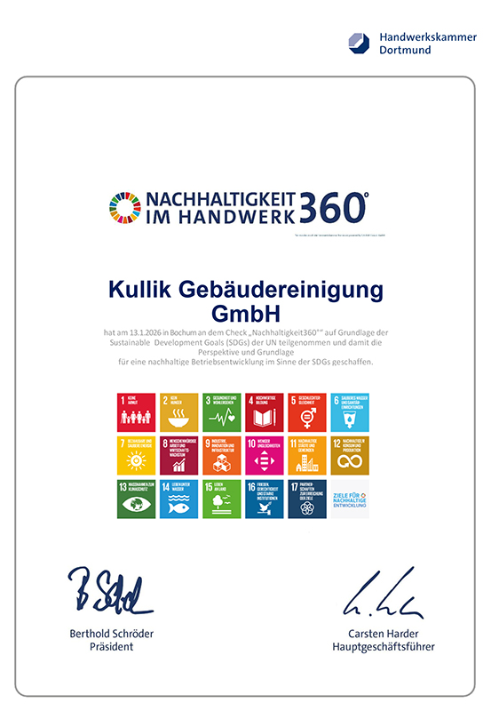 Nachhaltigkeit im Handwerk: Sauberkeit, die weiterdenkt: Kullik Gebäudereinigung und Nachhaltigkeit360° Nachhaltigkeit im Handwerk: Sauberkeit, die weiterdenkt: Kullik Gebäudereinigung und Nachhaltigkeit360°